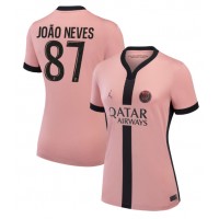 Paris Saint-Germain Joao Neves #87 Tretí Ženy futbalový dres 2024-25 Krátky Rukáv